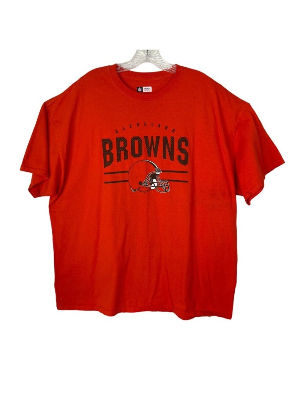 NFL Team Apparel Cleveland Browns Tshirt Mens Size 2XL Orange Fanwear